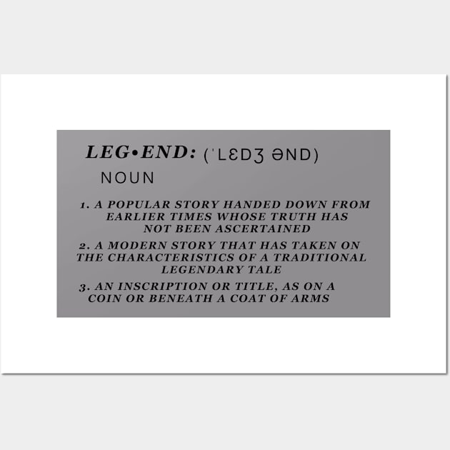 Legend Definition Essential White Edition Wall Art by Clots